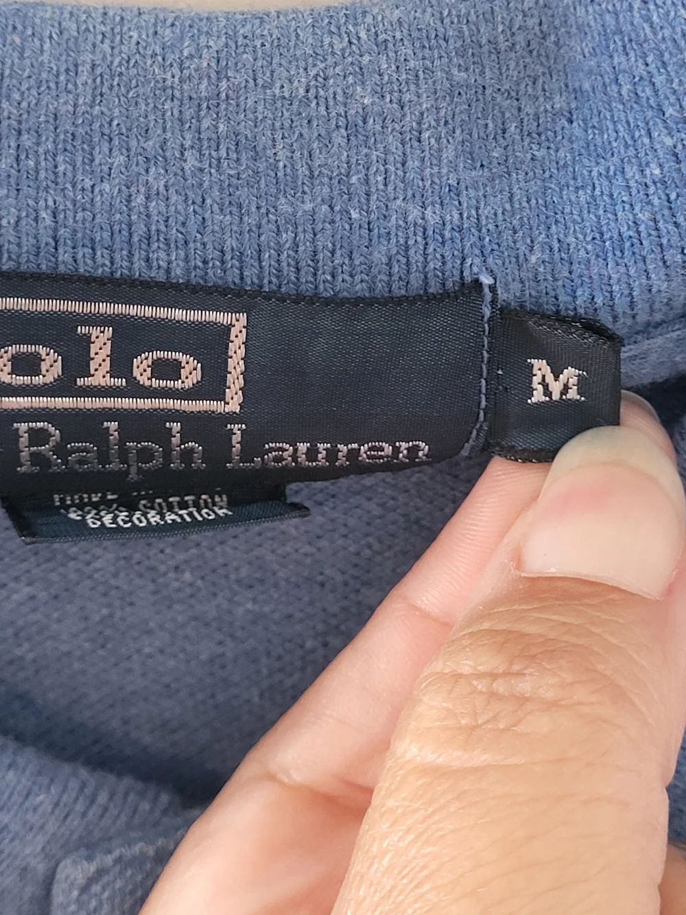 Ralph Lauren Vintage Blue Polo with Yellow Pony